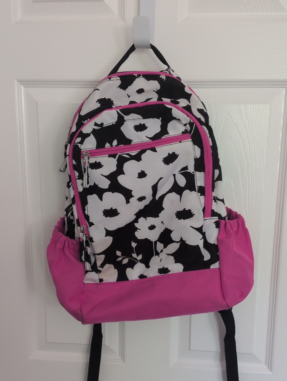 Studio C Fashionista Laptop Backpack - Black, White & Pink
